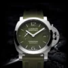 PANERAI LUMINOR WATCHES FULL GREEN RUBBER STRAP VS FACTORY 44MM